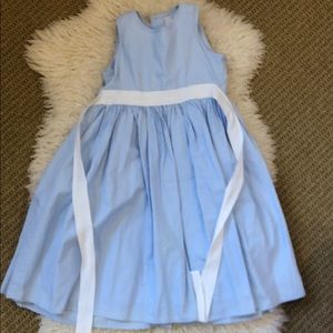 Girls light blue party dress